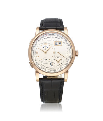 A.Lange & Söhne Lange 1 Time Zone 41 box + papers | rose gold - GMT - worldtimer