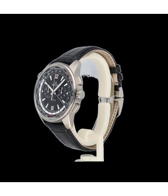 Jaeger-LeCoultre Polaris Chronograph 44 NEW JLC SERVICE - 2022 B+P | titanium black alligator leather