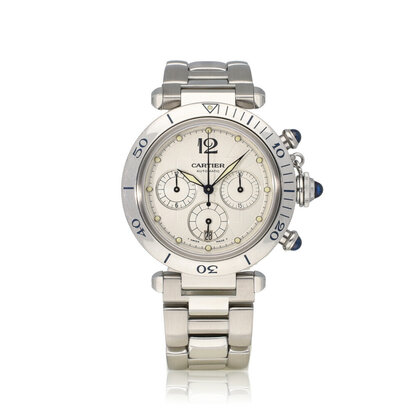 Pasha de Cartier  38 NEW CARTIER SERVICE - 2007 B+P | steel silver automatic