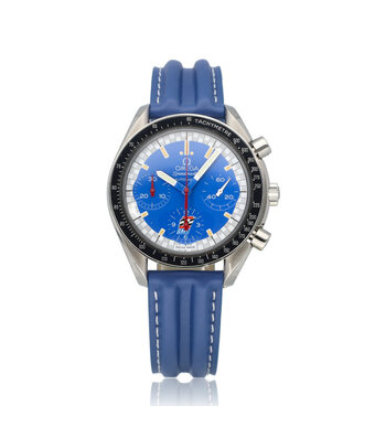 Omega Speedmaster Racing Chrono 39 NEW OMEGA SERVICE - Schumacher - CART | steel blue