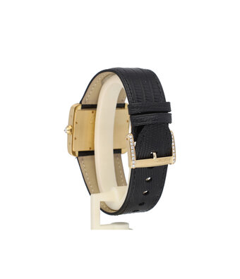 Cartier Tank Divan 32 NEW CARTIER STRAP | yellow gold factory diamond + box