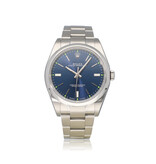 Rolex Oyster Perpetual 39 NEW ROLEX SERVICE | steel blue / green Oyster