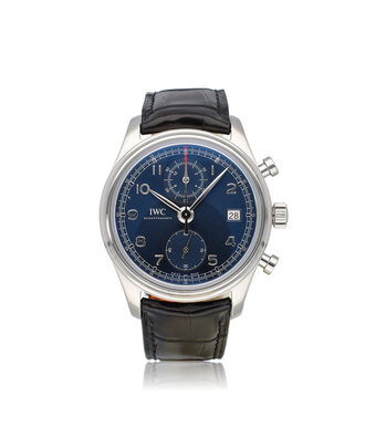 IWC Portugieser Chronograph Classic Edition Laureus Sport for good 42 NEW IWC STRAP | steel bl