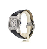 Cartier Santos 100 XL 38 NEW CARTIER STRAP | steel silver alligator leather + box