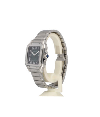 Cartier Santos de Cartier  MM - 2023 box + papers | steel green roman