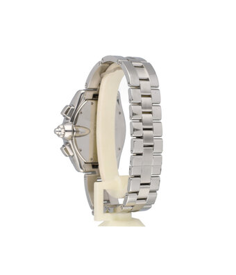 Cartier Roadster Chronograph Automatic 40 - 2006 + papers | XL steel bracelet silver roman