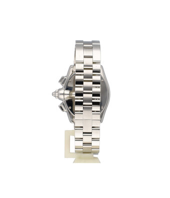 Cartier Roadster Chronograph Automatic 40 - 2006 + papers | XL steel bracelet silver roman