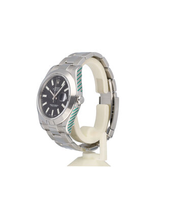 Rolex Datejust II 41 NEW ROLEX SERVICE - 2015 B+P | steel black Oyster
