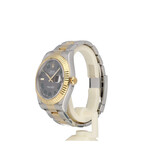 Rolex Datejust II 41 - 2012 + papers | steel - yellow gold fluted black Wimbledon roman Oyster