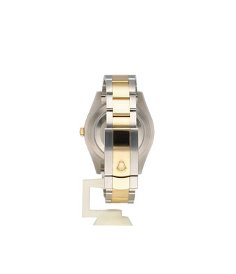 Rolex Datejust II 41 - 2012 + papers | steel - yellow gold fluted black Wimbledon roman Oyster