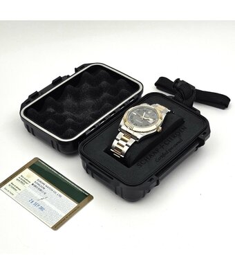 Rolex Datejust II 41 - 2012 + papers | steel - yellow gold fluted black Wimbledon roman Oyster