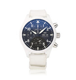 IWC Pilot's Watch Top Gun Lake Tahoe 45 - 2022 box + papers | NEW IWC STRAP | ceramic white