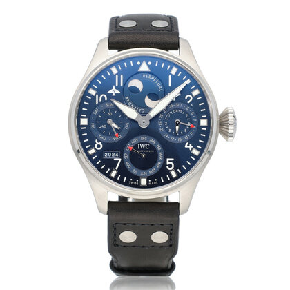 Big Pilot's Watch Perpetual Calendar 46 2022 box + papers | steel blue