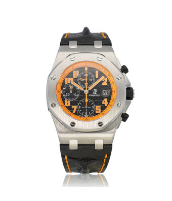 Audemars Piguet Royal Oak Offshore  42 NEW AP STRAP - B+P | steel black orange