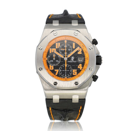 Royal Oak Offshore   NEW AP STRAP - B+P | steel black orange