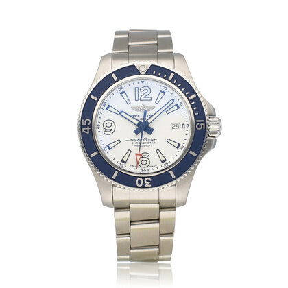 Superocean Automatic 42 NEW BREITLING SERVICE - 2023 B+P | steel white