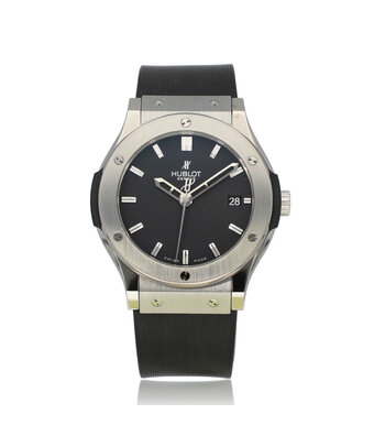 Hublot Classic Fusion  45 - 2015 box + papers | steel black rubber automatic