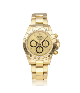 Rolex Daytona  40 NEW ROLEX SERVICE - W-serial - 1995 | Zenith yellow gold champagne