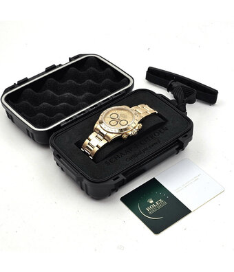 Rolex Daytona  40 NEW ROLEX SERVICE - W-serial - 1995 | Zenith yellow gold champagne