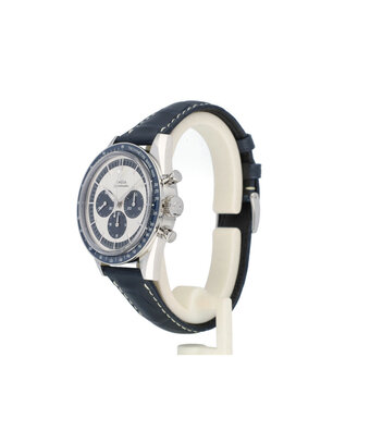 Omega Speedmaster  40 - 2016 box + papers | steel leahter white - blue dial