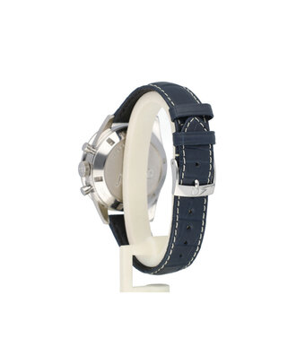 Omega Speedmaster  40 - 2016 box + papers | steel leahter white - blue dial