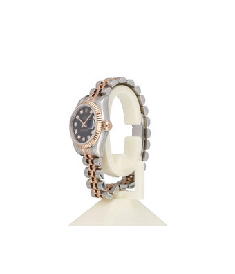 Rolex Lady-Datejust 26 - 2012 + papers | steel - rose gold black diamond Jubilee