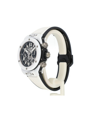Hublot Big Bang Unico Chronograph White Ceramic 42 - 2023 box + papers | ceramic skeleton