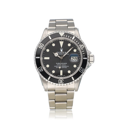 Submariner Date 40 NEW ROLEX SERVICE - 1982 | steel black matte pallettoni 73-serial