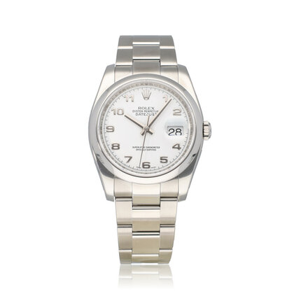 Datejust 36 NEW ROLEX SERVICE - 2007 + papers | steel white Oyster Z-serial