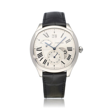 Drive de Cartier  40 NEW CARTIER STRAP | steel second time zone - day / night | ref. 3931