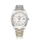 Rolex Datejust 41 NEW ROLEX SERVICE -  2025 B+P | steel white domed Oyster