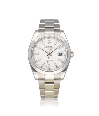 Rolex Datejust 41 NEW ROLEX SERVICE -  2025 B+P | steel white domed Oyster