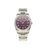 Rolex Oyster Perpetual 34 2017 + papers | red grape steel Oyster