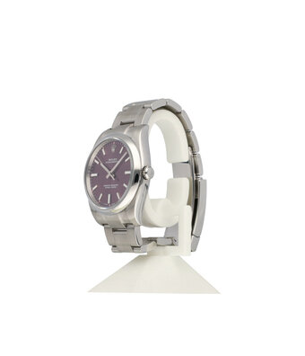 Rolex Oyster Perpetual 34 2017 + papers | red grape steel Oyster