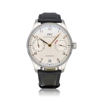 Portugieser Automatic 42 NEW IWC STRAP - 2014 B+P | steel silver