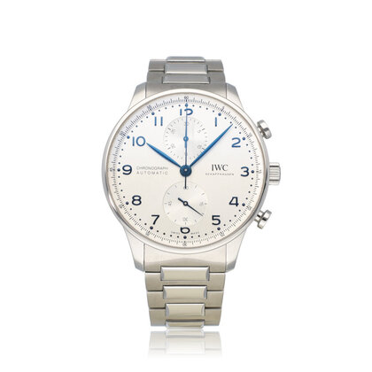 Portugieser Chronograph 41 NEW IWC SERVICE - 2021 box + papers | steel silver