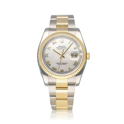 Datejust 36 NEW ROLEX SERVICE - 2017 B+P | steel yellow gold Oyster MOP - pearl diamond