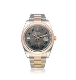Rolex Datejust 41 NEW ROLEX SERVICE - 2025 B+P | steel - rose gold grey roman Wimbledon Oyster