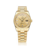 Rolex Day-Date 36 NEW ROLEX SERVICE - 2005 B+P | yellow gold President champagne diamond