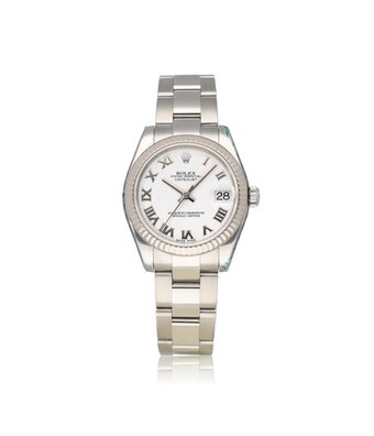 Rolex Datejust 31 steel - white gold white roman Oyster 2013 box + papers