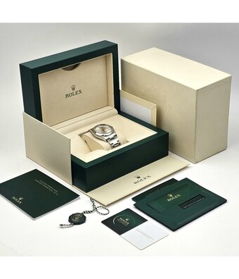 Rolex Oyster Perpetual 36 NEW ROLEX SERVICE - 2020 box + papers | silver - gold domed Oyster