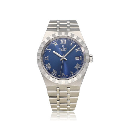 Tudor Royal Date 38 - 2022 box + papers | blue roman