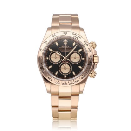 Daytona  40 NEW ROLEX SERVICE - 2011 B+P | rose gold pink - black Oyster