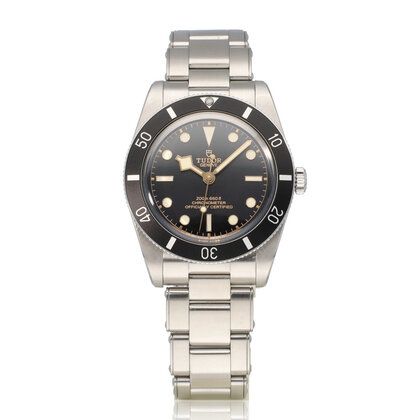 Black Bay 54 37 - 2024 box + papers | steel black rivet