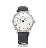 IWC Portugieser Automatic 42 2025 box + papers | steel silver black leather