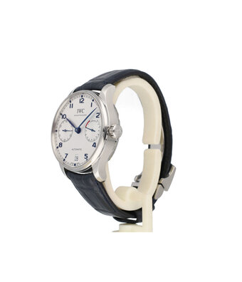 IWC Portugieser Automatic 42 2025 box + papers | steel silver black leather