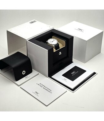 IWC Portugieser Automatic 42 2025 box + papers | steel silver black leather