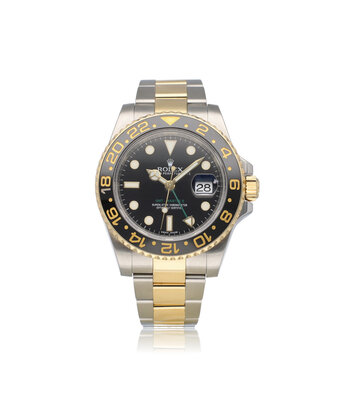 Rolex GMT-Master II 40 NEW ROLEX SERVICE - 2013 B+P | steel - yellow gold ceramic black