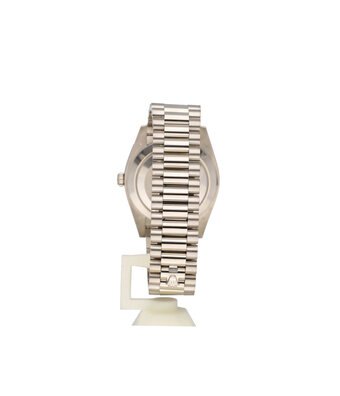 Rolex Day-Date 40 NEW ROLEX SERVICE - 2018 + papers | white gold President green / olive / money