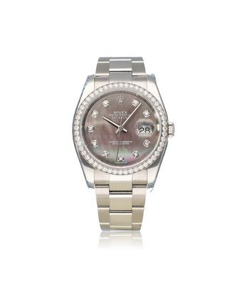 Rolex Datejust 36 - 2012 box + papers | Pearl - MOP - tahiti diamond Oyster